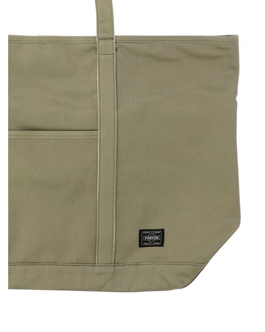 Porter-Yoshida and Co Green Cotton Tote Bag for men