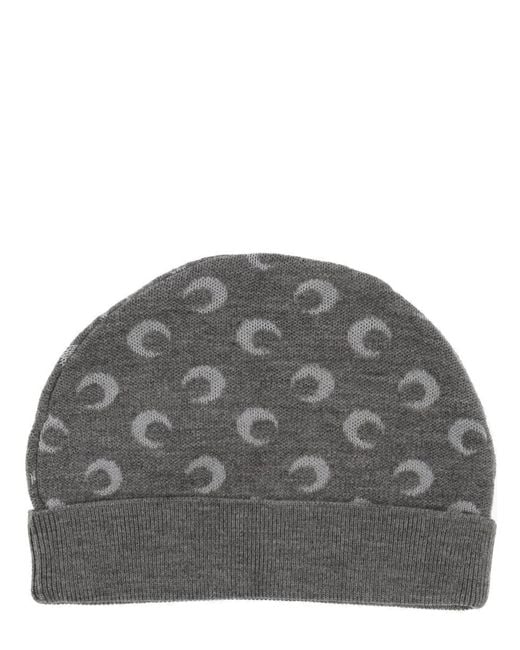 MARINE SERRE Gray Cap With Logo for men