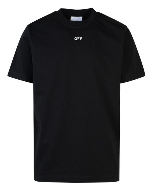 Off-White c/o Virgil Abloh Black Off- 'Stitch Arrow' Cotton T-Shirt for men