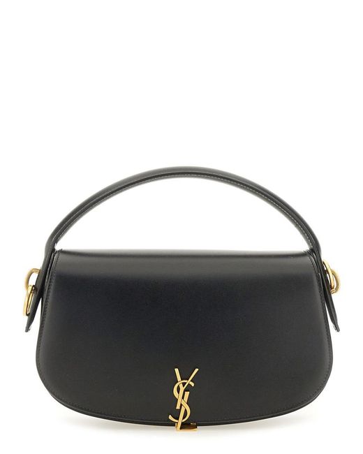 Saint Laurent Black Voltaire" Bag With Logo
