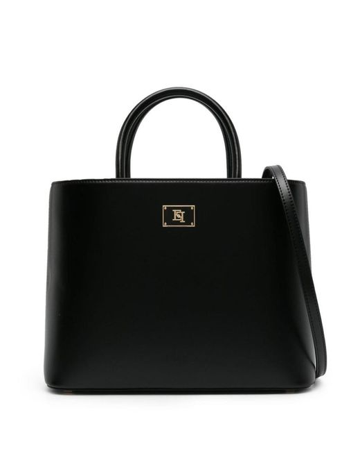 Elisabetta Franchi Black Medium Shopping Bag