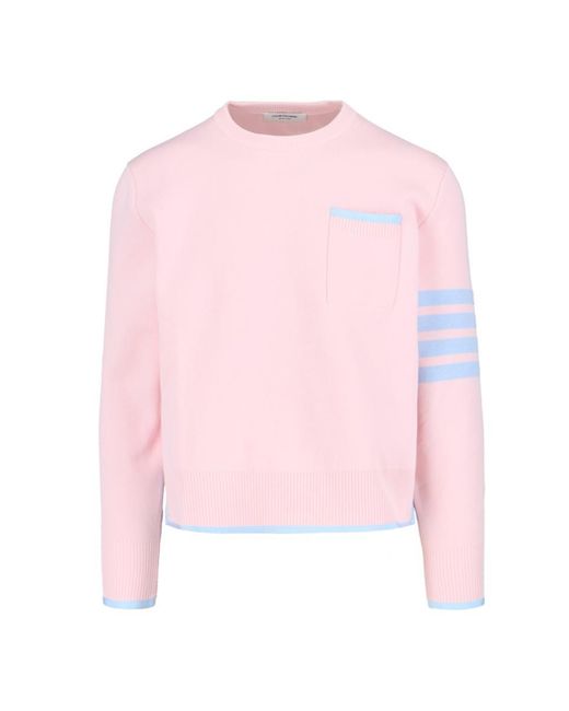 Thom Browne Pink '4-bar' Sweater for men