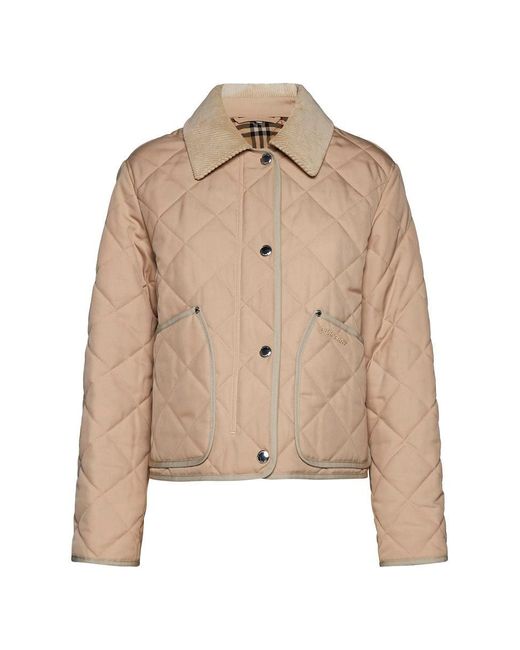 Burberry Natural Quilted Short Jacket