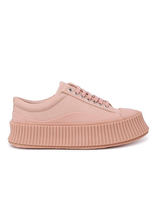 Jil Sander Pink Canvas Sneakers