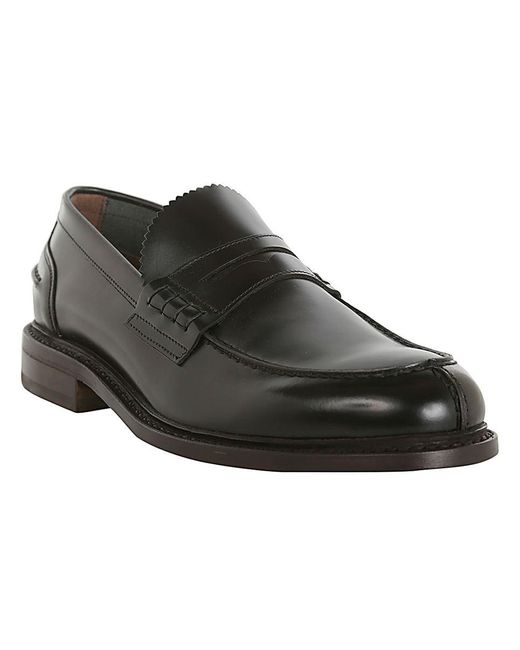 BERWICK  1707 Black Antik Loafers Shoes for men