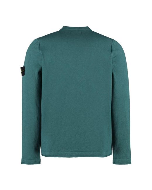 Stone Island Green Long Sleeve Crew-neck Sweater for men
