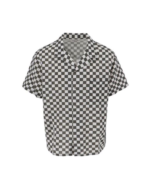 ERL Gray Check Shirt for men
