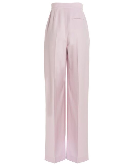 Alexander McQueen Pink Pants With Front Pleats