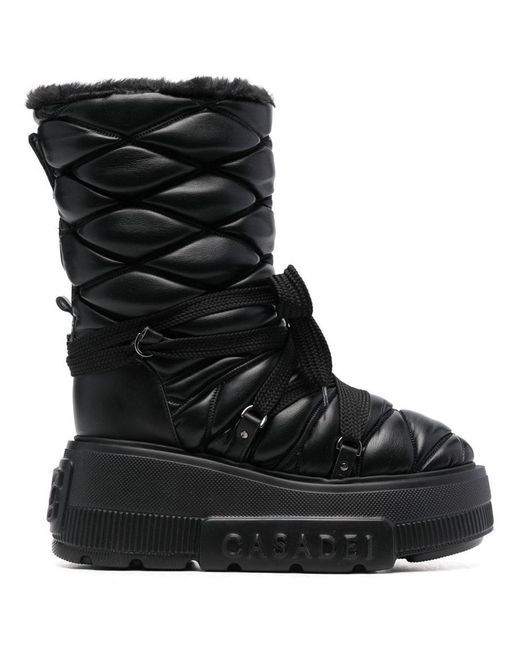 Casadei Nexus Undercover Quilted Boots in Black | Lyst
