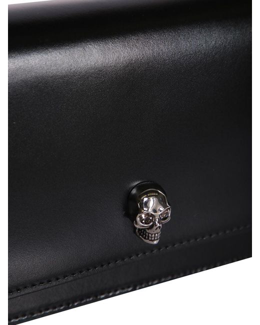 Alexander McQueen Black Small Leather Skull Bag