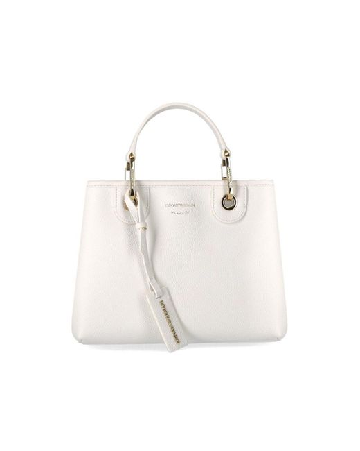 Emporio Armani Myea Small White Shopping Bag