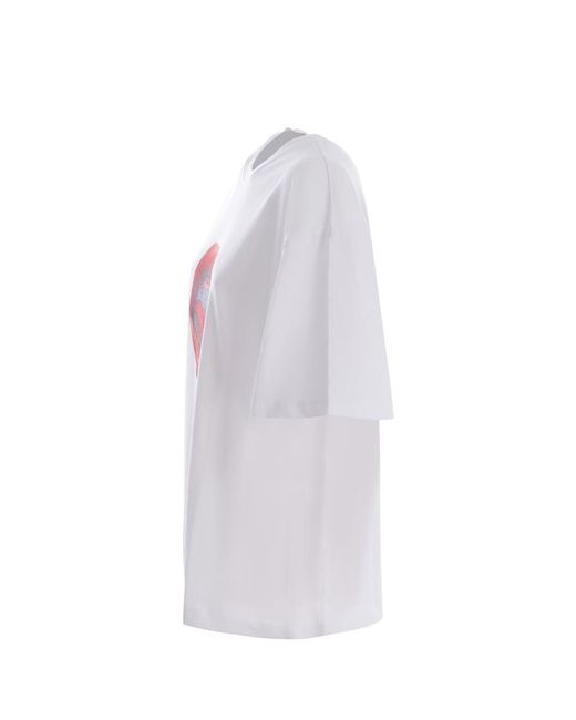 Fiorucci White T-Shirt "Bocca"