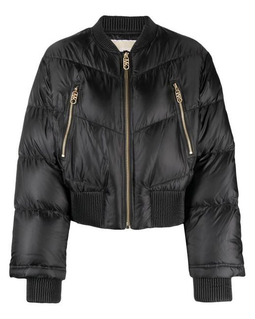 Michael Kors Black Quilted Bomber