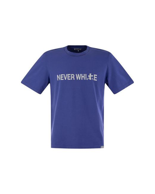 Premiata Blue Never Cotton T-Shirt for men