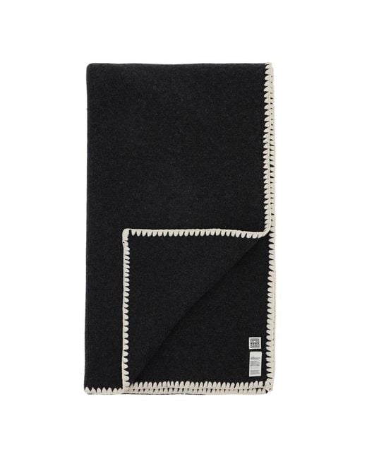 Totême  Black Oversized Wool And Cashmere Scarf