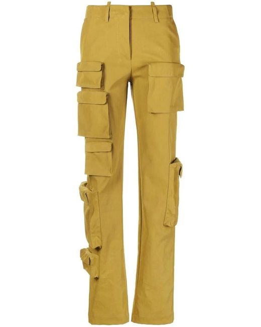 Off-White c/o Virgil Abloh Yellow Co Multipocket Straight-leg Cargo Trousers