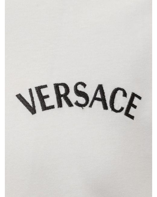 Versace White T-shirt Milan Stamp for men