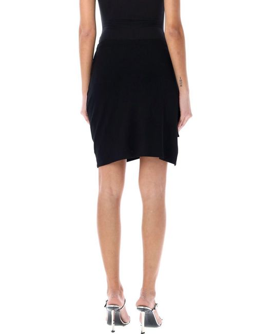 Rabanne Black Pleated Mini Skirt