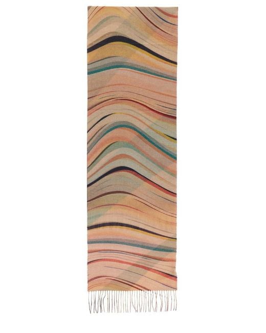 Paul Smith Natural "Dusky Swirl" Scarf