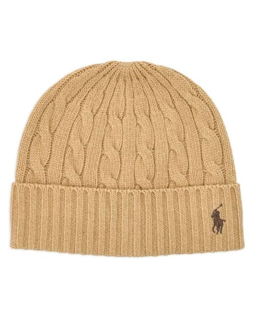 Polo Ralph Lauren Hat Beanie Classic Polo Wool Blend Accessories in Natural for Men Lyst UK