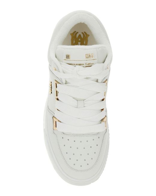 Amiri White Sneakers With Logo Patch On The Side And Logo Lettering On The Rear for men