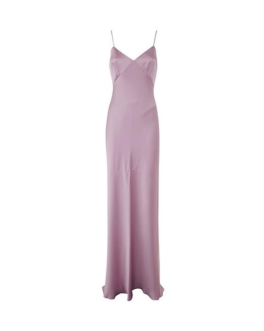 Max Mara Purple Selce Bridal Collection - Long Silk Dress Clothing