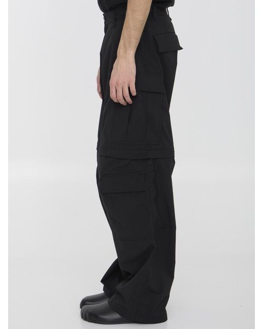 Balenciaga Black Light Cargo Pants for men