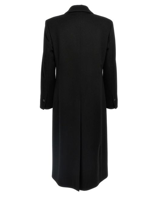 Alberto Biani Black Single-Breasted Coat