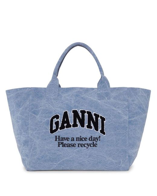 Ganni Blue Shopping Bags