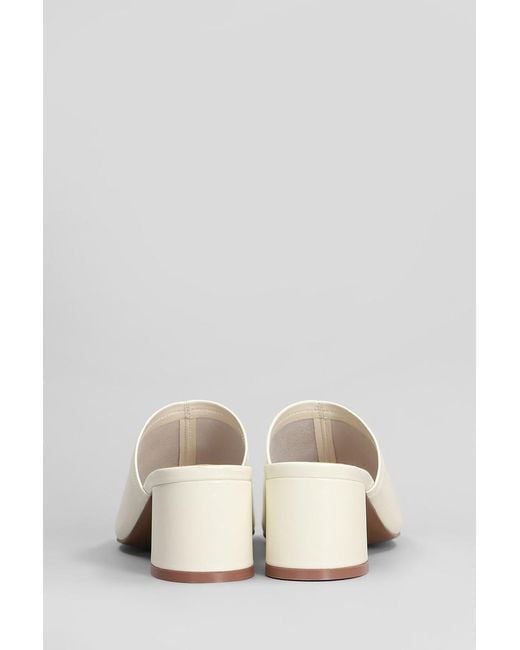Bibi Lou White Amira 50 Slipper-Mule