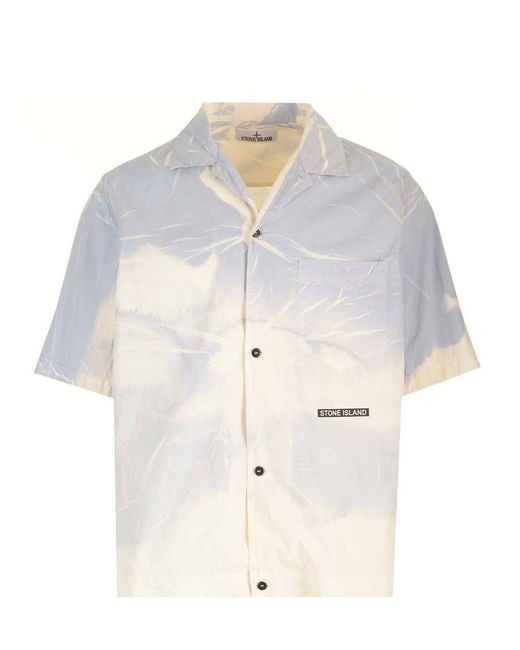 Stone Island White Shirts Clear for men