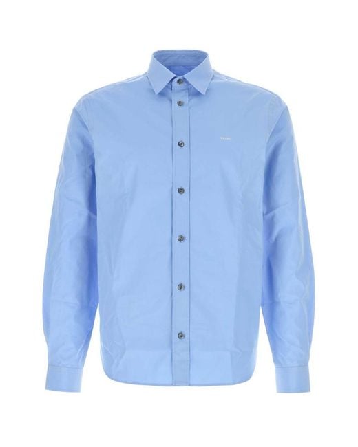 Prada Blue Casual Shirts for men