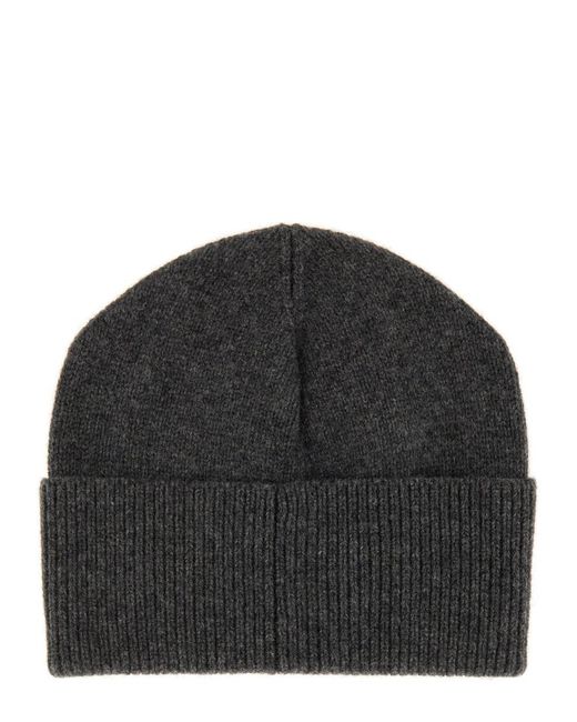 Patou Black Cap With Label And Logo