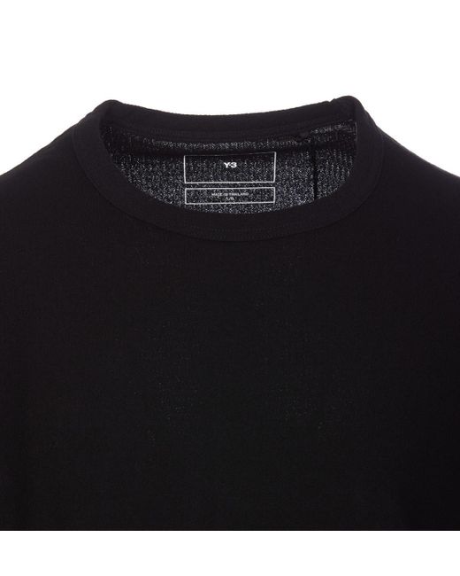 Y-3 Black Y-3 T-shirts And Polos for men