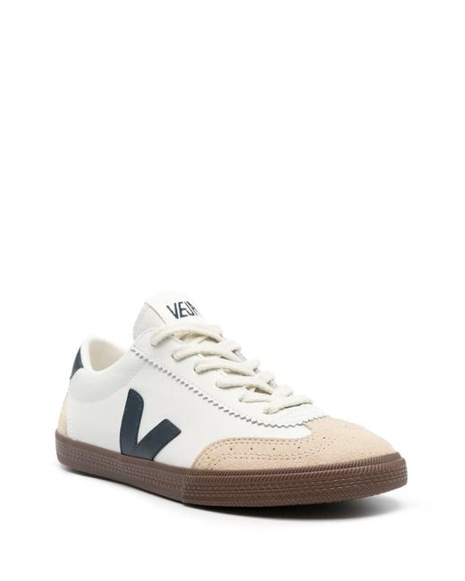 Veja White Volley Sneakers With Contrasting Inserts for men