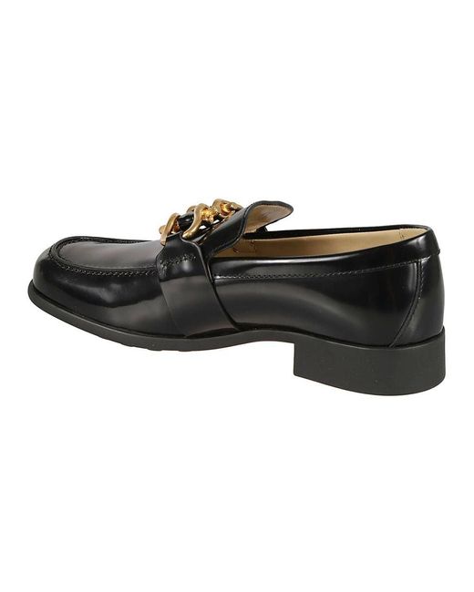 Bottega Veneta Black Leather Monsieur Loafers