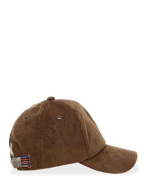 Paul Smith Brown Cotton Blend Hats for men