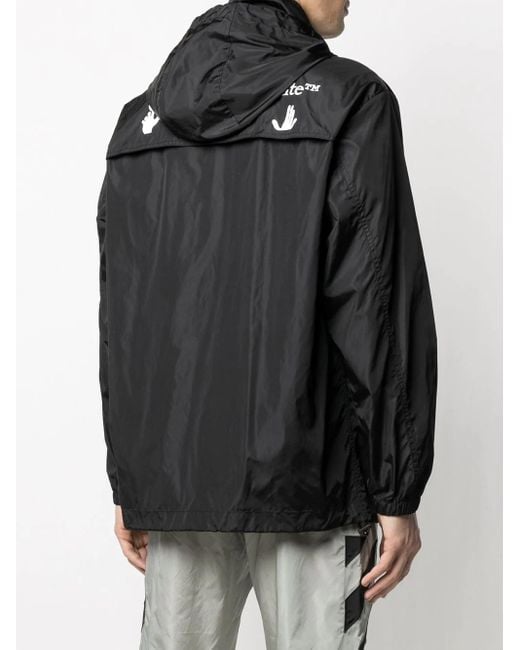 Off-White c/o Virgil Abloh Off White Logo-print Zip-up Off-White c/o Virgil Abloh Off White Logo-print Zip-up