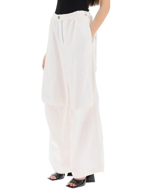 Dion Lee White Oversized Parachute Pants