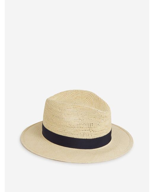 Borsalino White Straw Panama Hat for men