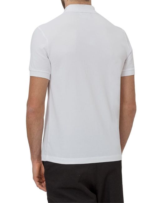 Fred Perry White Polo Shirt With Patch Pocket for men
