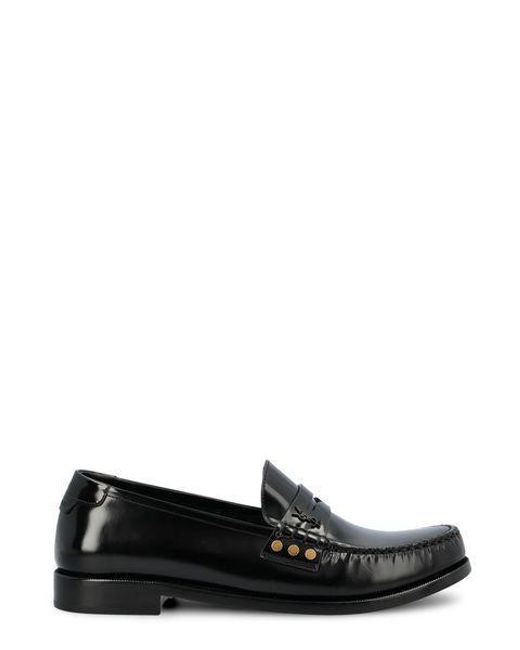 Saint Laurent Black Smooth Leather Loafers for men