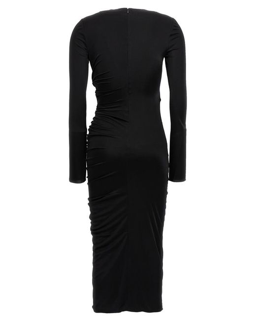 Versace Black La Vacanza Capsule Midi Dress Dresses