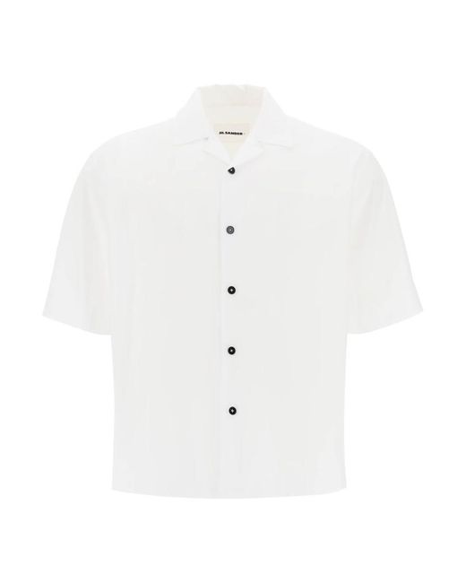 Jil Sander White Camicia Manica Corta Boxy Fit for men