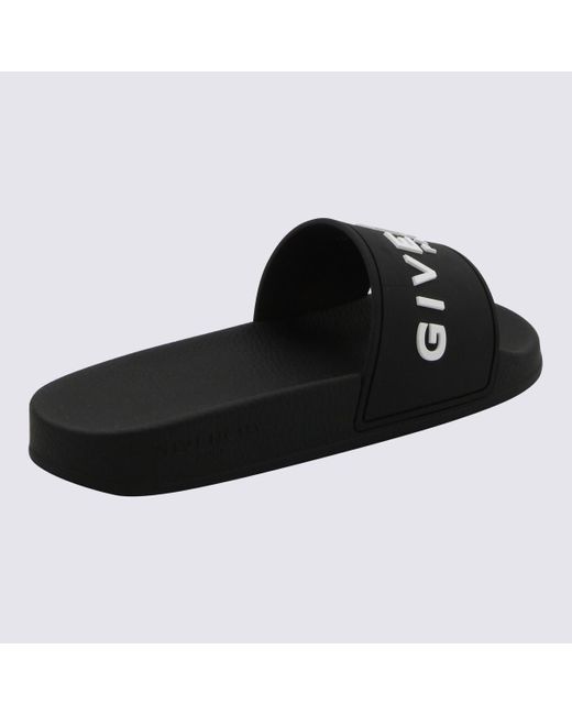 Givenchy Black And Rubber Slides
