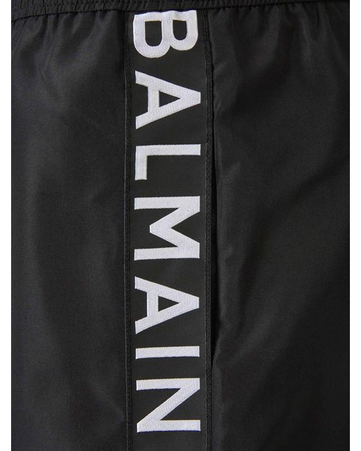 Balmain Black Logo Boxer Swimsuit for men
