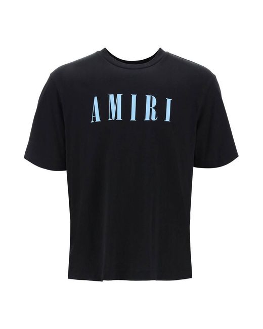 Amiri Black Crewneck T Shirt With Core Logo for men