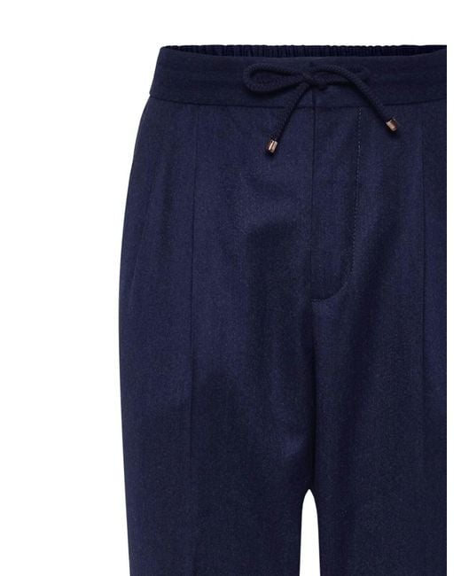 Brunello Cucinelli Blue Trousers for men