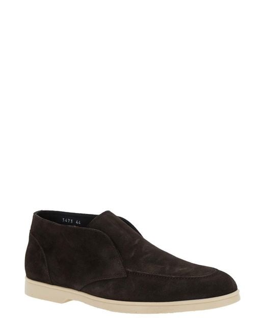 Doucal's White Lace-Up Shoes With Tone-On-Tone Stitching for men