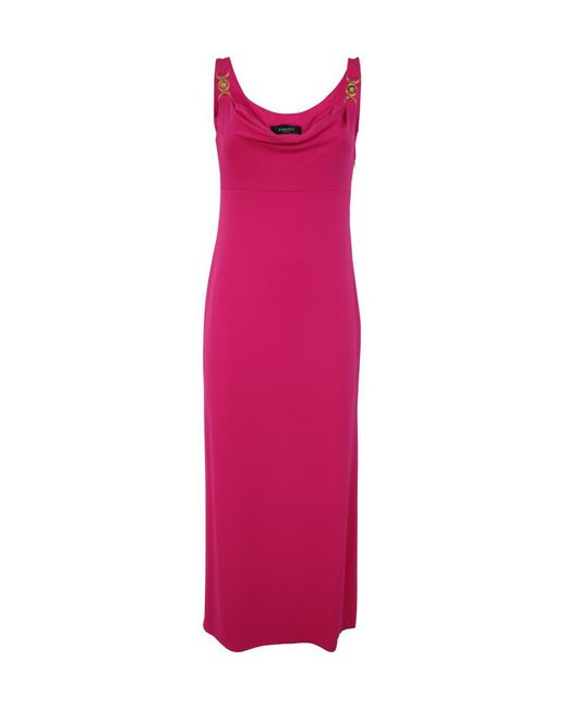 Versace Pink Long Dress Jersey Gown